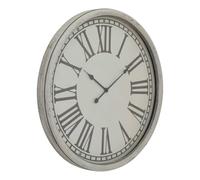 Sostter Embossed Glass Wall Clock in White in Natural Sostter Natural