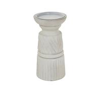 Sostter Hand Carved White Candle Holder Sostter White