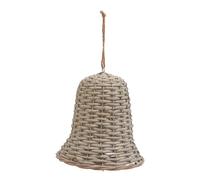 Sostter Handwoven Jumbo Wicker Bell Ornament Rustic Holiday Accent in Brown Sostter Brown