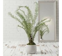 Sostter Large Artificial Fern In Stone Look Planter In Green Green Large