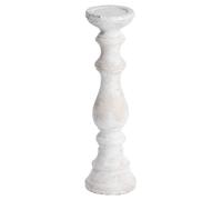 Hill 1975 Large Stone Candle Holder, Cream, 12.5 x 12.5 x 40cm