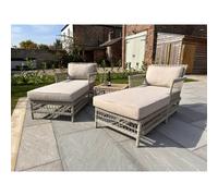Sostter Luxury Outdoor Lounger Set Beige Beige One Size