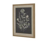 Sostter Meadow Linen Wall Art with Beaded Frame in Soft White Sostter Soft White