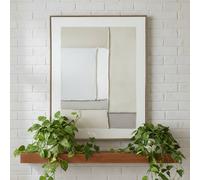 Sostter Modern Geometric Canvas Art With Champagne Frame In Soft White Soft White One Size