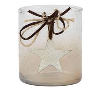 Sostter Ombre Star Glass Candle Holder Coffee Glow In Natural Natural Small