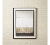 Sostter Oversized Framed Linen Wall Art In Neutral Tones In Soft White Soft White One Size