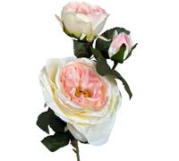 Sostter Pink Rose Faux Flower Decoration in Natural Sostter Natural