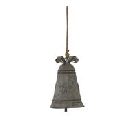 Sostter Rustic Metal Hanging Bell with Decorative Bow in Dark Grey Sostter Dark Grey