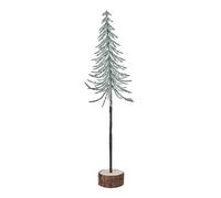 Hill Interiors Snowy Spindle Christmas Tree (30cm) (Brown/White/Green)