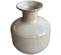 Sostter Squat Ceramic Vase In Warm Brown Brown One Size