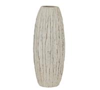 Sostter Tall Ribbed Ceramic Vase In White In Cream Cream One Size