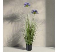 Hill Interiors Agapanthus Artificial Potted Plant (One Size) (Blue/Green)