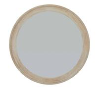 Sostter Vintage Round Mirror with Weathered Wood Frame 120cm in White Sostter White
