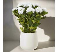 Sostter White Hydrangea Artificial Potted Plant Sostter White