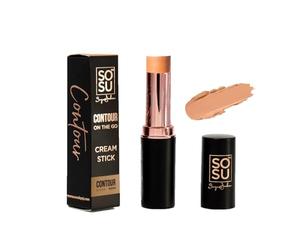 SOSU Cosmetics Cream Contour Stick Warm - Buildable Coverage, Vitamin E Enriched, Blendable & Long-Lasting Makeup for Sculpted Definition