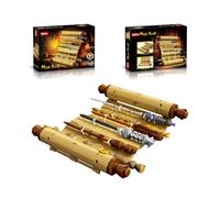 Sosuy Magic Scroll Wand Building Blocks Set: Wizard Scroll Kit with 6 Active Wands; Collector Display Model Construction for Fantasy Movie Fans for Kids Teens Adult 761 Pcs 8+