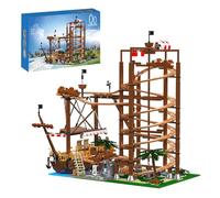 Sosuy Roller-Coaster Building Set, Electric Motorized Track Ship, Amusement Park Toy for Boy Girl Teen, Easter Birthday Gifts for Adult Kid Ages 6 7 8 9+, City Construction Theme Collection 2174pcs