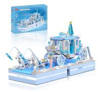 Sosuy Snow White Carriage Building Blocks Sets, Christmas Toys for Girl, Creative Princess Themed Construction Set, STEM Toy for Kids Boy Teen Women, for Girls 1214+ Pcs