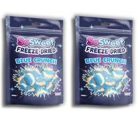 SoSweet Freeze Dried Sweets - Blue Crunch 50g | Intense Flavour | Crispy Fruit Candy Snack | Fun Sweet Treat (Pack of 2)