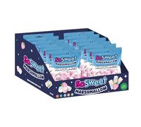 SoSweet Marshmallow Pink & White - 12 x 140g Bags of Soft, Fluffy Vanilla and Strawberry-Flavoured Marshmallows | Great for Snacking, Baking & Desserts | Classic Sweet Treats