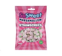 SoSweet - Marshmallow Strawberries, 140g Bag