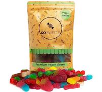 SoSweetie Gummy VEGETARIAN and VEGAN Sweets Bulk in a resealable pouch - Perfect Vegan non fizzy sweets -Kids Vegan sweets for Birthdays, Parties, and Gifting