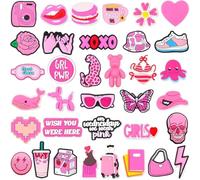 Sotbnna 36 PCS Shoe Charms, Shoe Charms,Waterproof PVC Cartoon Shoe Charm Compatible for Clogs, Shoes, Durable Kids、Teens、Adults Party Decorations、DIY Gift Accessories