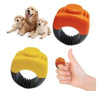 Sotbnna Dog Clicker, 2PCS, Yellow & Orange, Pet Training Clicker for Dog Cat Horse，Finger Ring Rattle for Dogs Training, for Dogs Cats Horses (21MM)