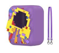 Sotbnna Silicone Case for Bitzee, Cartoon Cover Compatible with Disney Bitzee, Anti-Fall Shockproof Protective Cover with Purple Langyard，Washable Portable Interactive Digital Pet Case (Purple)