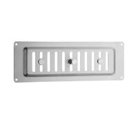 SOTECH Stainless Steel SS304 Ventilation Grille 260 x 90 mm with Long Slider Diameter 12 x 24 mm Exhaust Grille with Oval Slot Hole for Screwing on with Sliding Lock
