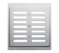 SOTECH Stainless Steel SS304 Ventilation Grille Lockable (260 x 240 mm) Ventilation Grille with Oval Slot Hole for Screwing on with Sliding Lock