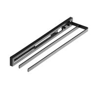 SOTECH Style 2-Arm Towel Rail 415 mm Extension Path 300 mm Hand Towel Rail for Side Mounting on Washbasin in Bathroom and Kitchen Black
