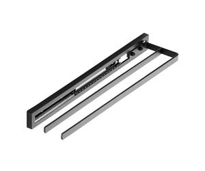 SOTECH Style 2-Arm Towel Rail 415 mm Extension Path 300 mm Hand Towel Rail for Side Mounting on Washbasin in Bathroom and Kitchen Black