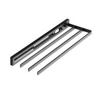 SOTECH Style 3-Arm Towel Rail 415 mm Extension Path 300 mm Hand Towel Rail for Side Mounting on Washbasin in Bathroom and Kitchen Black