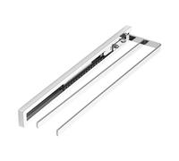 SOTECH Towel Rail Style 2-Arm Polished Chrome 415 mm Extension Path 300 mm Towel Rail for Side Mounting on Bathroom and Kitchen Sink