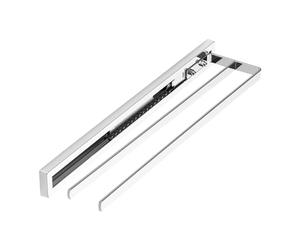 SOTECH Towel Rail Style 2-Arm Polished Chrome 415 mm Extension Path 300 mm Towel Rail for Side Mounting on Bathroom and Kitchen Sink