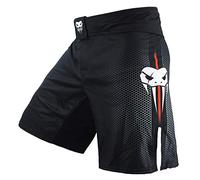 SOTF Boxing Shorts for Men Training Fight Shorts Men MMA BJJ Shorts No Gi, Black, X-Large