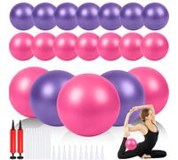 Sotiff 20 Pcs Small Exercise Pilates Ball Bulk 9 Inch Mini Yoga Ball Anti Burst and Slip for Stability Fitness Physical Therapy Stretching & Core Workout at Home Gym Class(Pink,Purple)