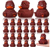 Sotiff 25 Pcs Mini Bigfoot Rubber Ducks Tiny Funny Sasquatch Resin Ducks Figures Bulk Small Hide and Seek Woodland Theme Novelty Gifts Toy for Baths Desk Dashboard Decor Cryptid Fans Party Favors