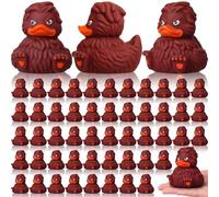 Sotiff 50 Pcs Mini Bigfoot Rubber Ducks Tiny Funny Sasquatch Resin Ducks Figures Bulk Small Hide and Seek Woodland Theme Novelty Gifts Toy for Baths Desk Dashboard Decor Cryptid Fans Party Favors