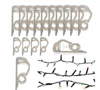 SOTL® X2 50 Clear Gutter Hooks for Hanging Outdoor Christmas String Lights - Heavy Duty Rope Gutter Clips for Secure Holiday Light Installation