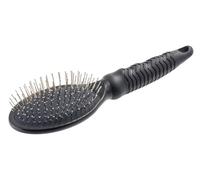 SOTNOS Single Sided Pin Brush for Dogs & Cats - Grooming Brush with Non-Slip Handle - Detangling, Shedding & Coat Care Tool - Ideal for Short to Long Hair - Available in Small & Large - Black_Large