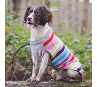 Sotnos Super Stripe Dog Sweater - Multi- Stripe - Size: X Small - Dog Jackets