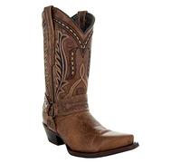 Soto Boots Women's Harness Cowboy Boots, Genuine Leather Cowgirl Boots, Handcrafted Cowboy Boots For Women M50039, Brown, 7 UK