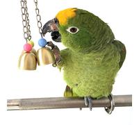 Sotoboo Bells Chain Boredom Breakers Bird Chew Toy for Parrot Macaw African Grey Budgie Parakeet Cockatiels Conure Lovebird Cockatoo Cage Toy
