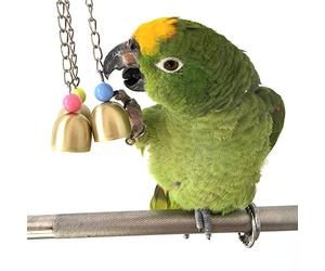 Sotoboo Bells Chain Boredom Breakers Bird Chew Toy for Parrot Macaw African Grey Budgie Parakeet Cockatiels Conure Lovebird Cockatoo Cage Toy