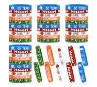 SOTOGO 48 Pieces Bracelets Multicolor Silicone Stretch Wristbands for Christmas Birthday Party Supplies, 橡胶