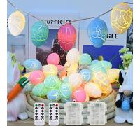 SOTOPOO 20ft 20 Pack Multicolor LED Easter Egg String Lights, Battery Operated with Remote Control, Indoor/Outdoor Use