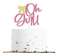 Sotpot 1 Pack Oh Girl Cake Topper Glitter Pink Cake Pick It's a Boy Cake Decorations for Baby Shower Gender Reveal Baby Boy 1st 2nd 3rd Birthday Theme Party Decorations Supplies