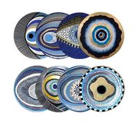 Sottobicchieri in Legno - Set 8 Portatile Da Tavolo Protezione | Porta Bicchieri Antiscivolo E Resistenti Al Calore | Decorazione CASA, Cucina, Tavolo | Regalo per Amici, Colleghi E Natale